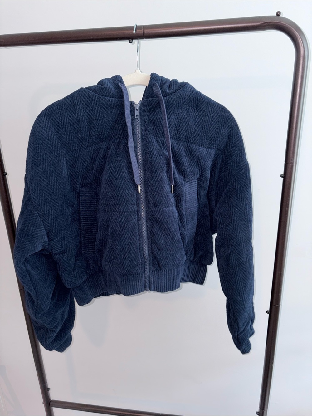 Alo Yoga Cozy Day Full Zip Jacket - Navy - Picture 6 of 8